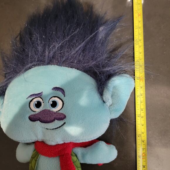 Dreamworks Trolls World Tour Branch 10" Plush with Vest and Red Scarf - Picture 6 of 6